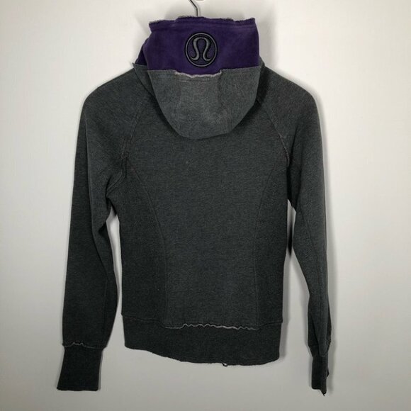 Lululemon Dark Classic Sport Gray & Lolo Limited Edition Distressed Scuba Hoodie - Picture 8 of 8